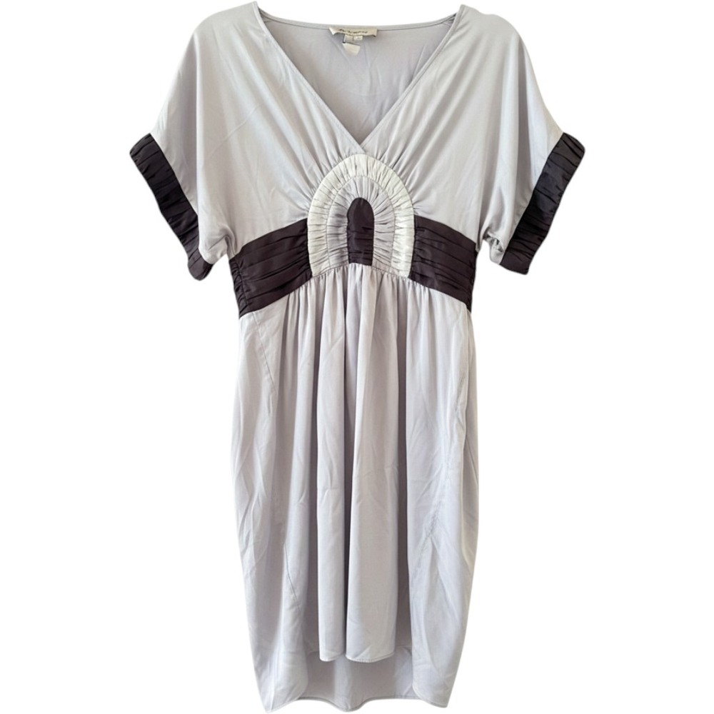 BCBGeneration Y2k Vintage Going Out Grey Empire Waist Babydoll Tunic Top 2